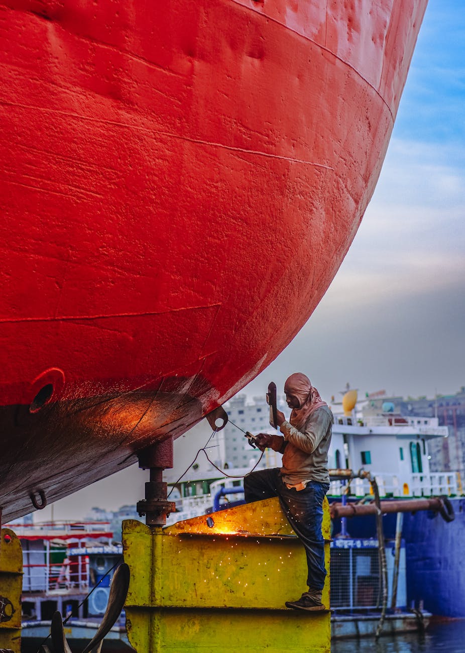 ship repair work at dhaka shipyard