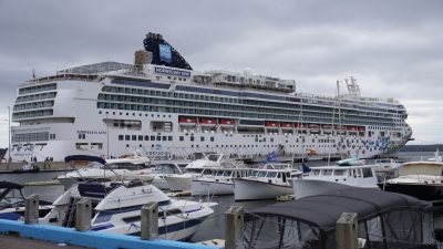 norwegian gem cruise ship docked at harbor
