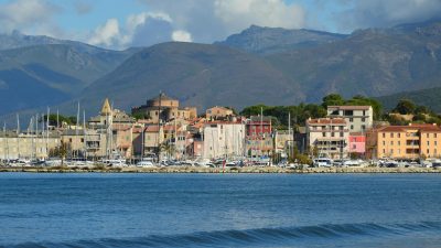 picturesque harbor scene in saint florent corsica