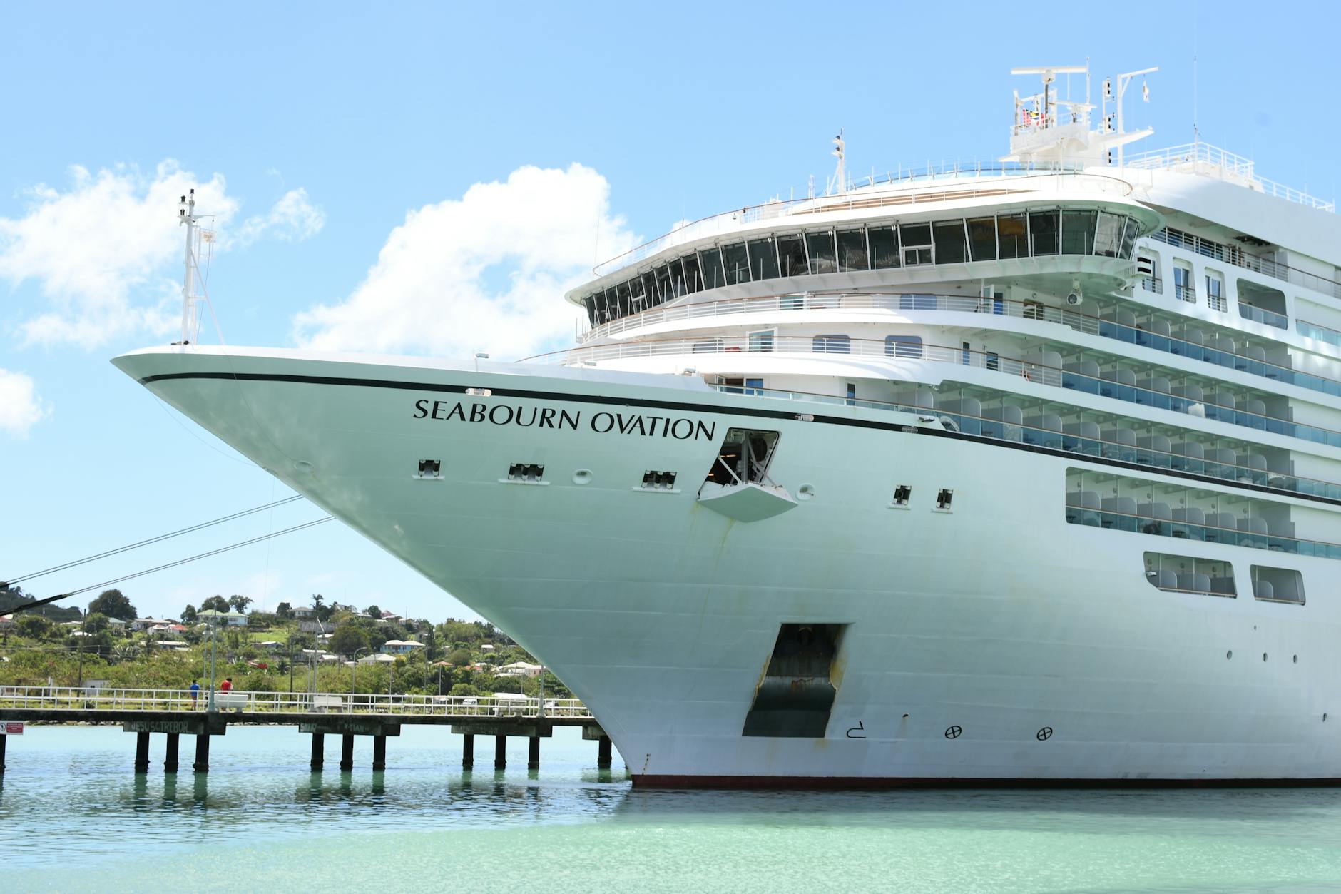 luxury cruise ship docked in antigua s saint john