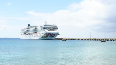 luxury cruise ship docked in st croix harbor