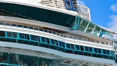 luxurious cruise ship with clear blue sky