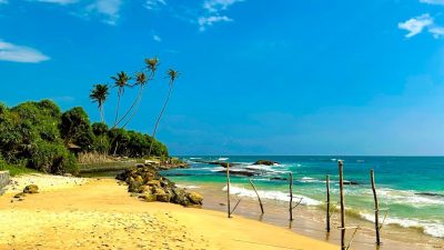 beautiful beach at ahangama sri lanka
