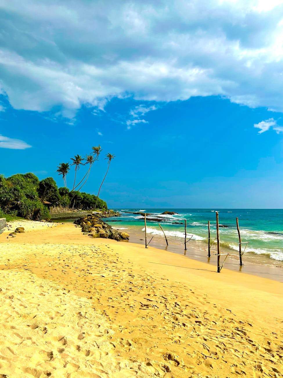 beautiful beach at ahangama sri lanka