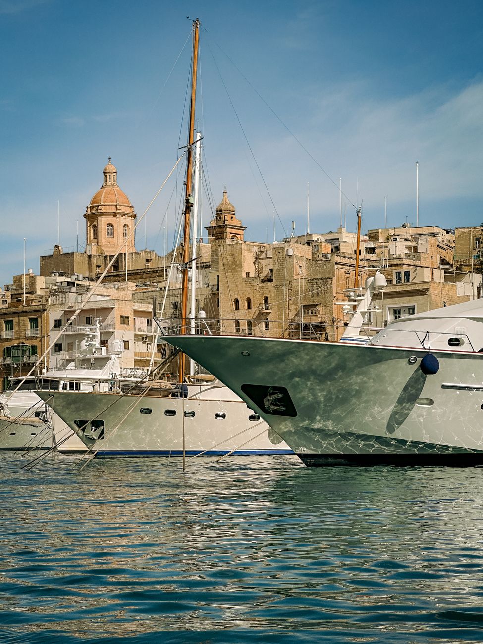 valletta harbor with yachts in malta