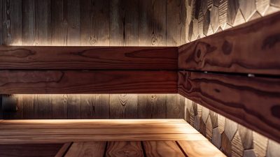 elegant modern sauna with nordic design elements