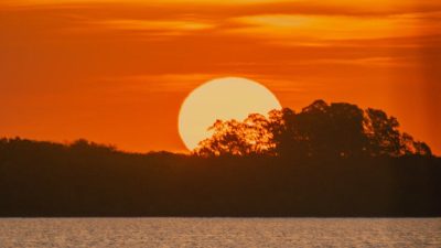 stunning sunset over mar del plata coastline
