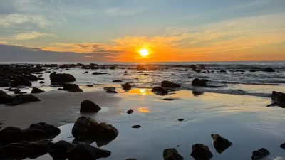 stunning san diego coastal sunset with rocks