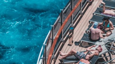 relaxing on a cruise ship under the sun