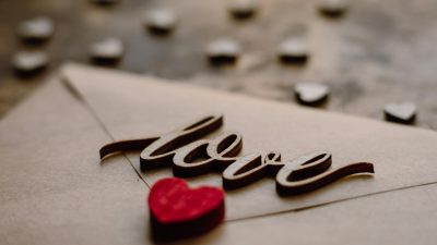 selective focus photo of love letter