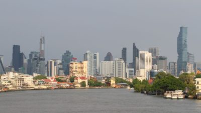 skyline of bangkok featuring iconic skyscrapers