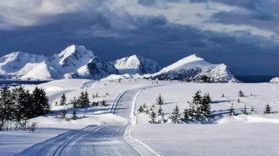snow covered mountain