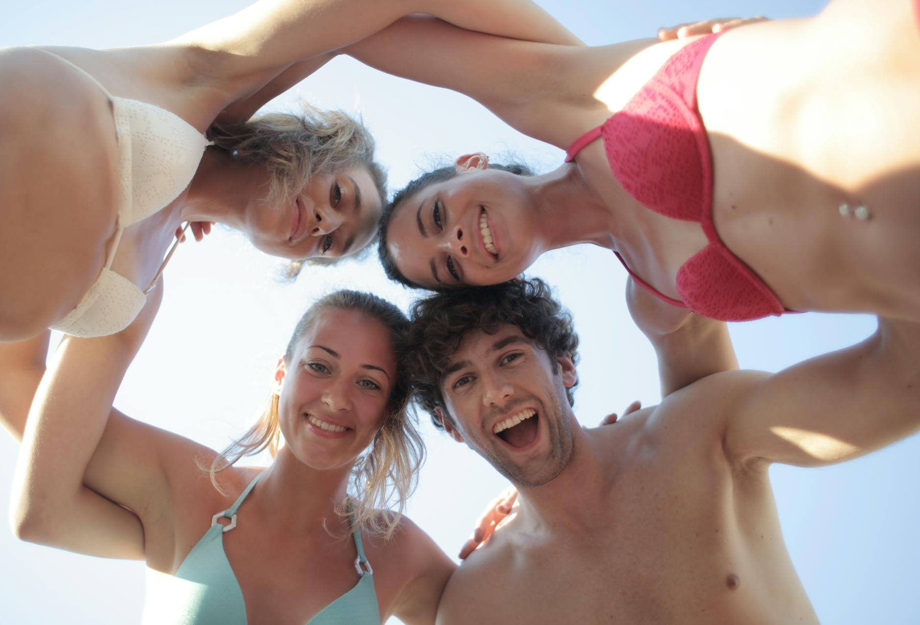 group of friends smilling