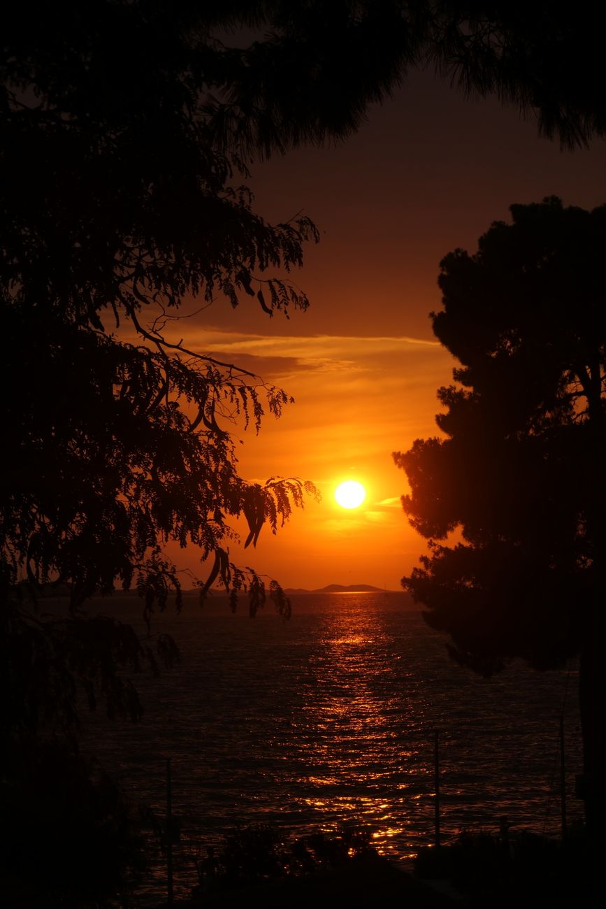stunning sunset over adriatic sea in zadar