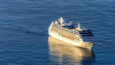 luxurious cruise ship sailing in monaco waters