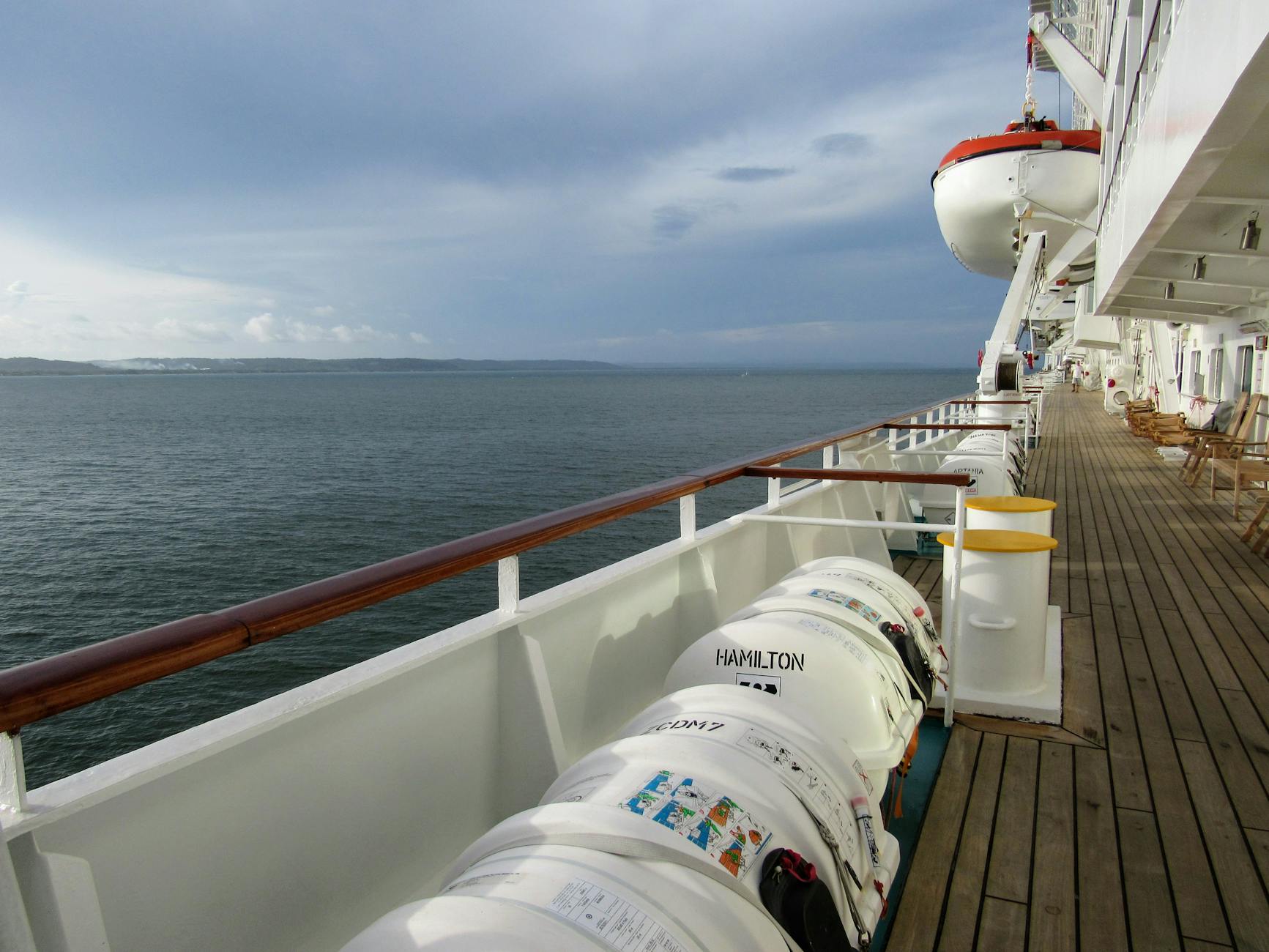 deck of the cruise ship mv artania