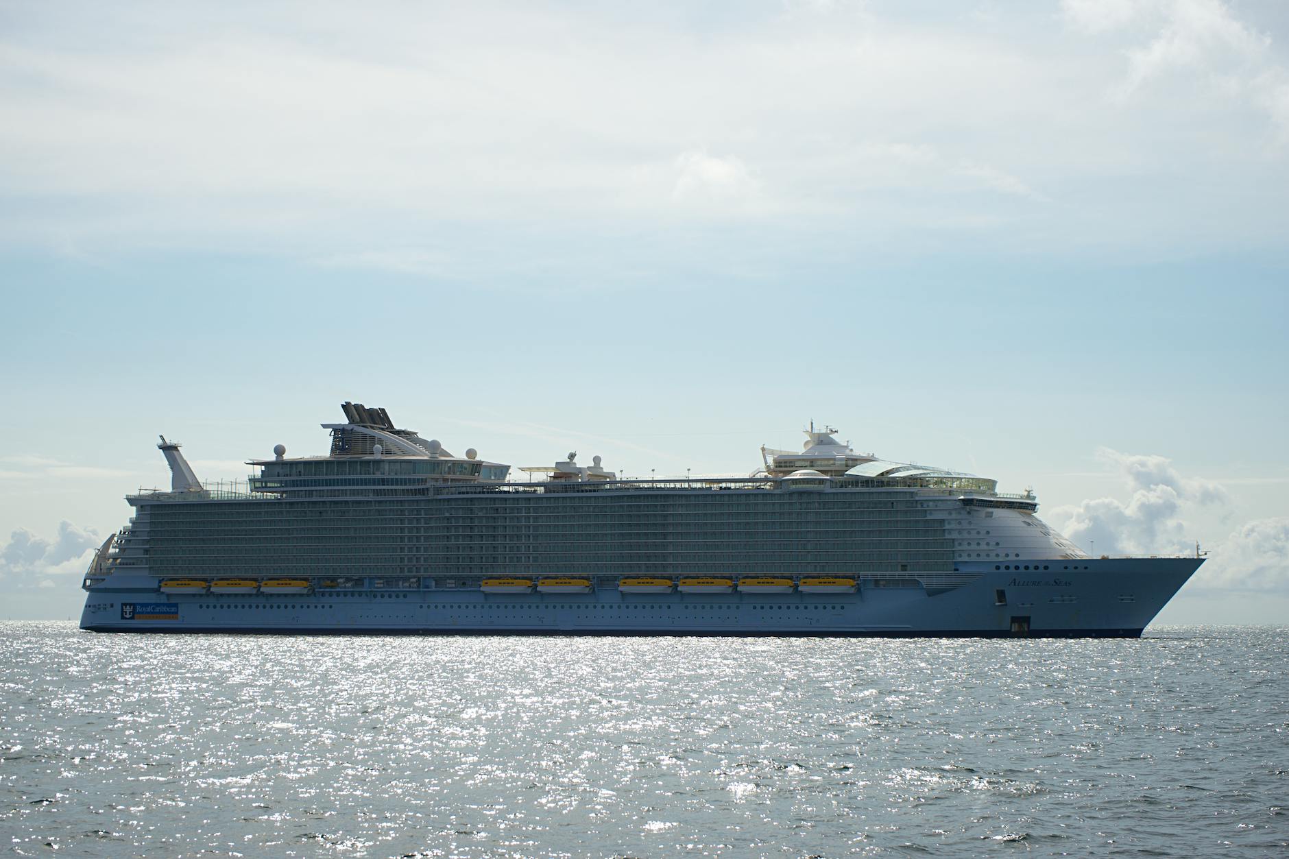 a cruise ship sailing on the sea