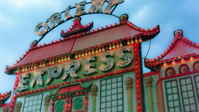 asian architecture building on the background of a blue sky