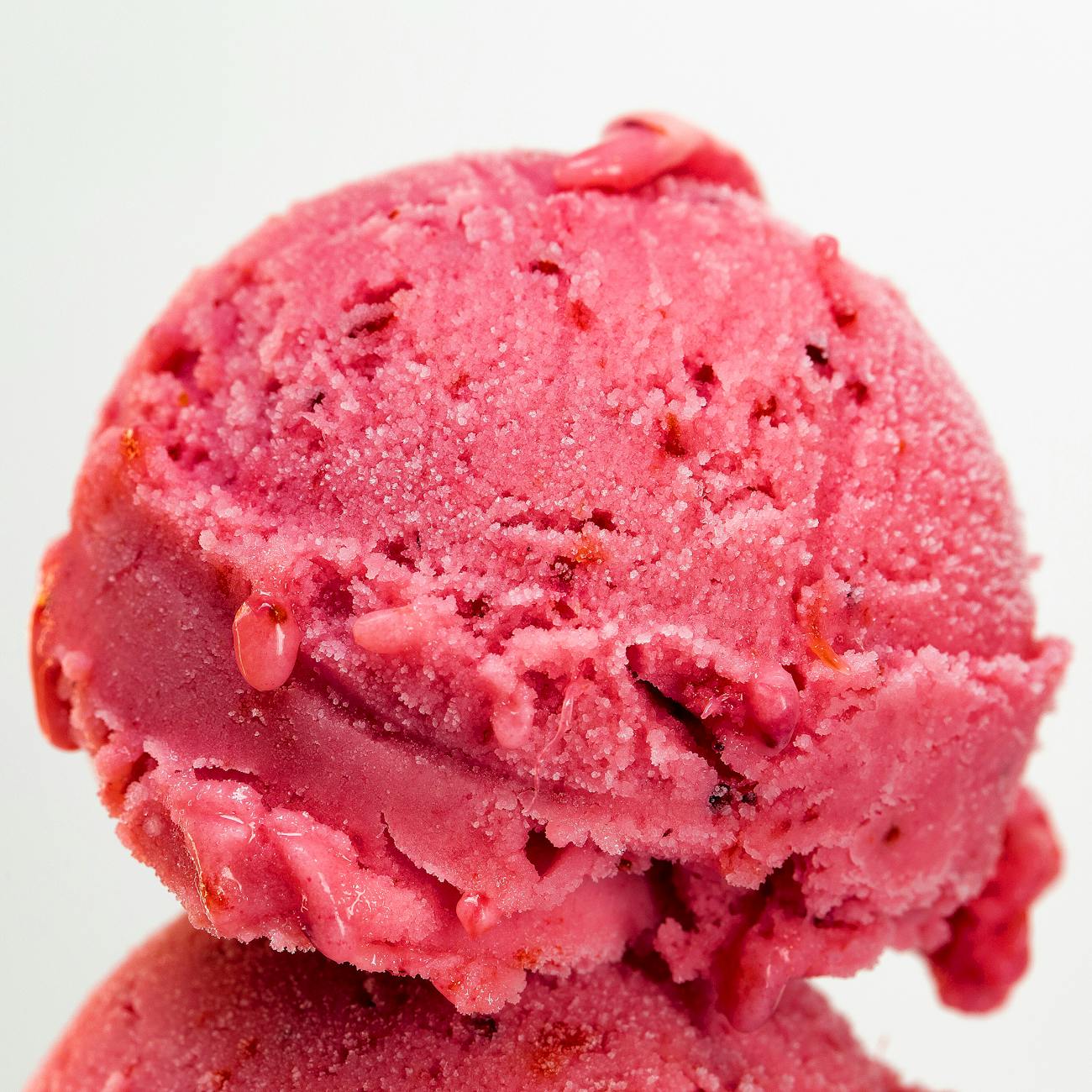 a close up shot of a scooped ice cream
