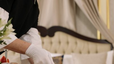 woman pouring hot drink