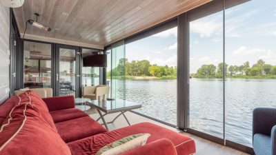 couches with view on lake