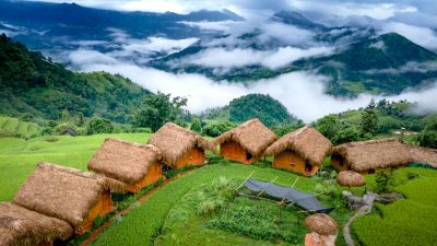 a beautiful view of hoang su phi lodge