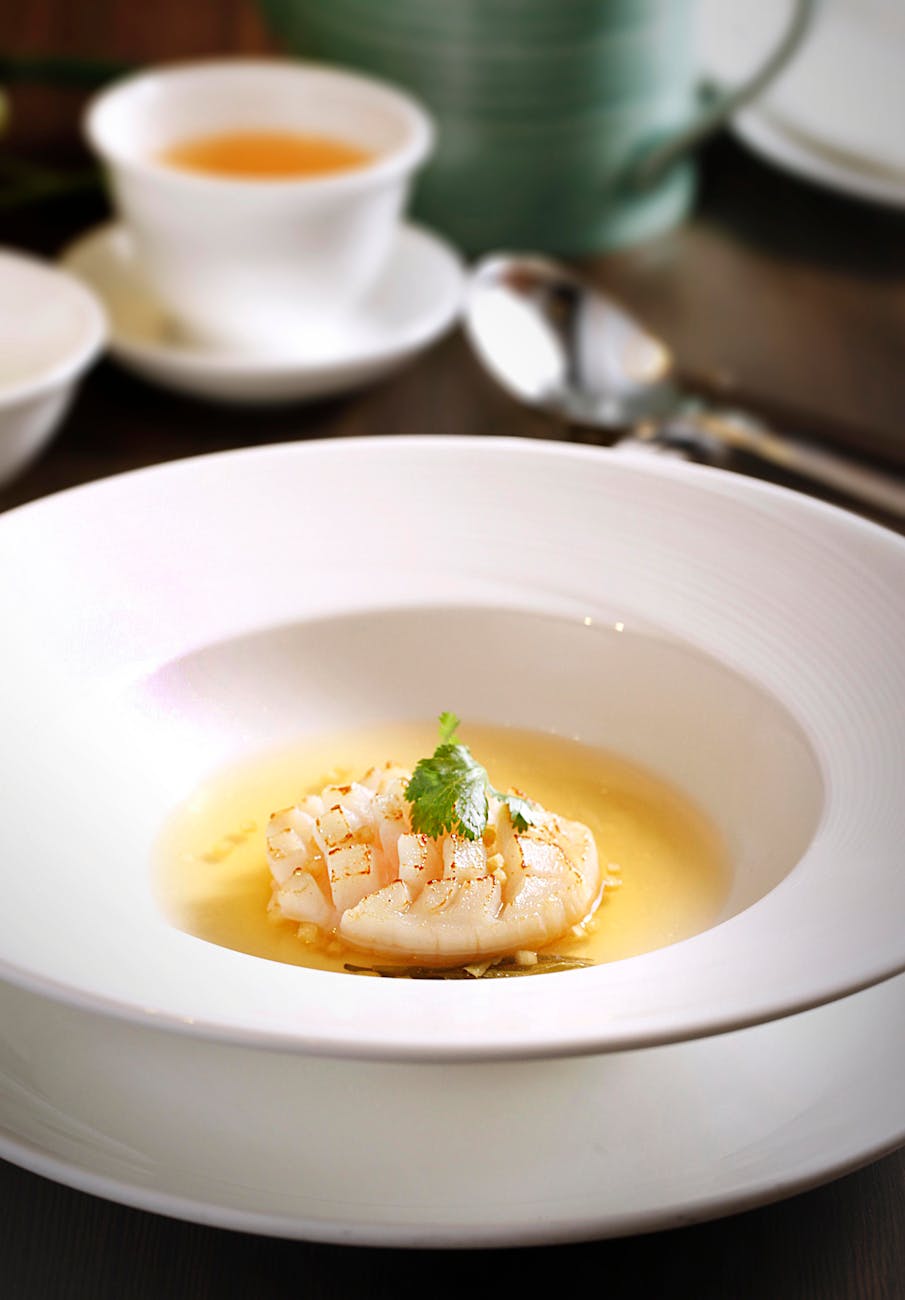 close up of seafood dish