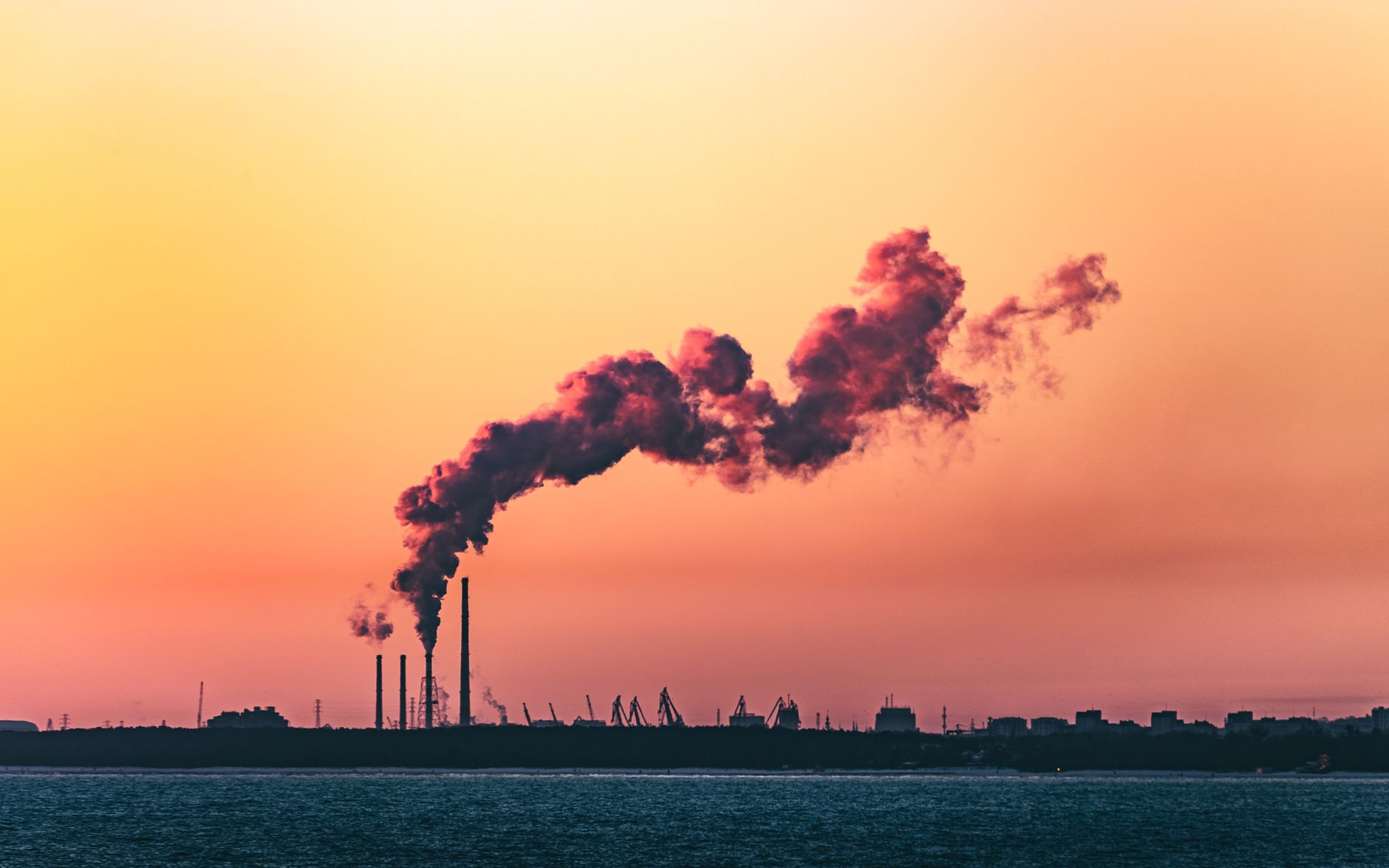 photo of smoke pollution during dawn