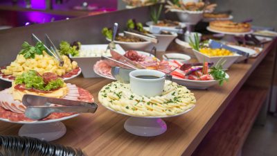 food on the wooden table