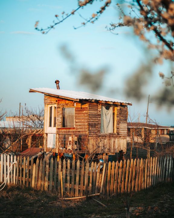 allotment with wooden shed and fence