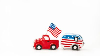 red and white toy car