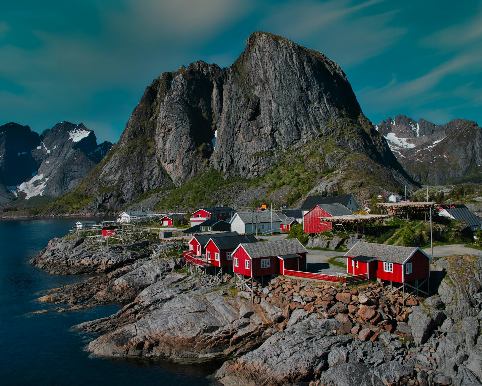 a village between mountains