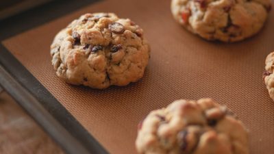 cookies on a baking tray