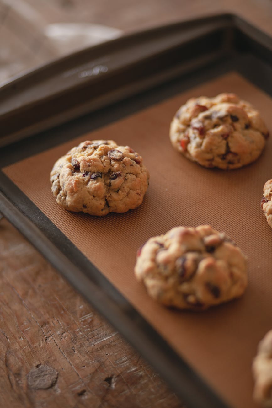 cookies on a baking tray