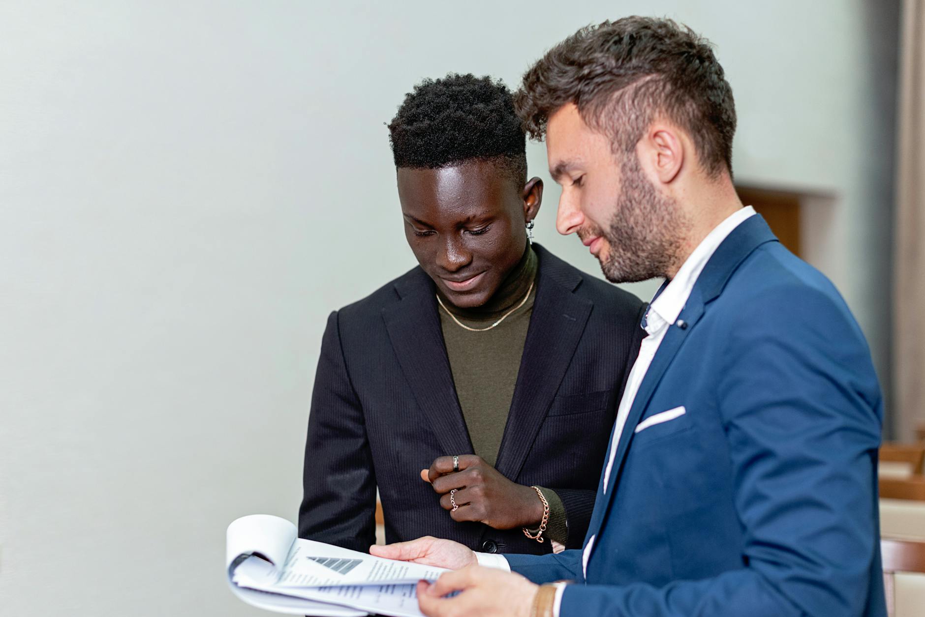 two men working together