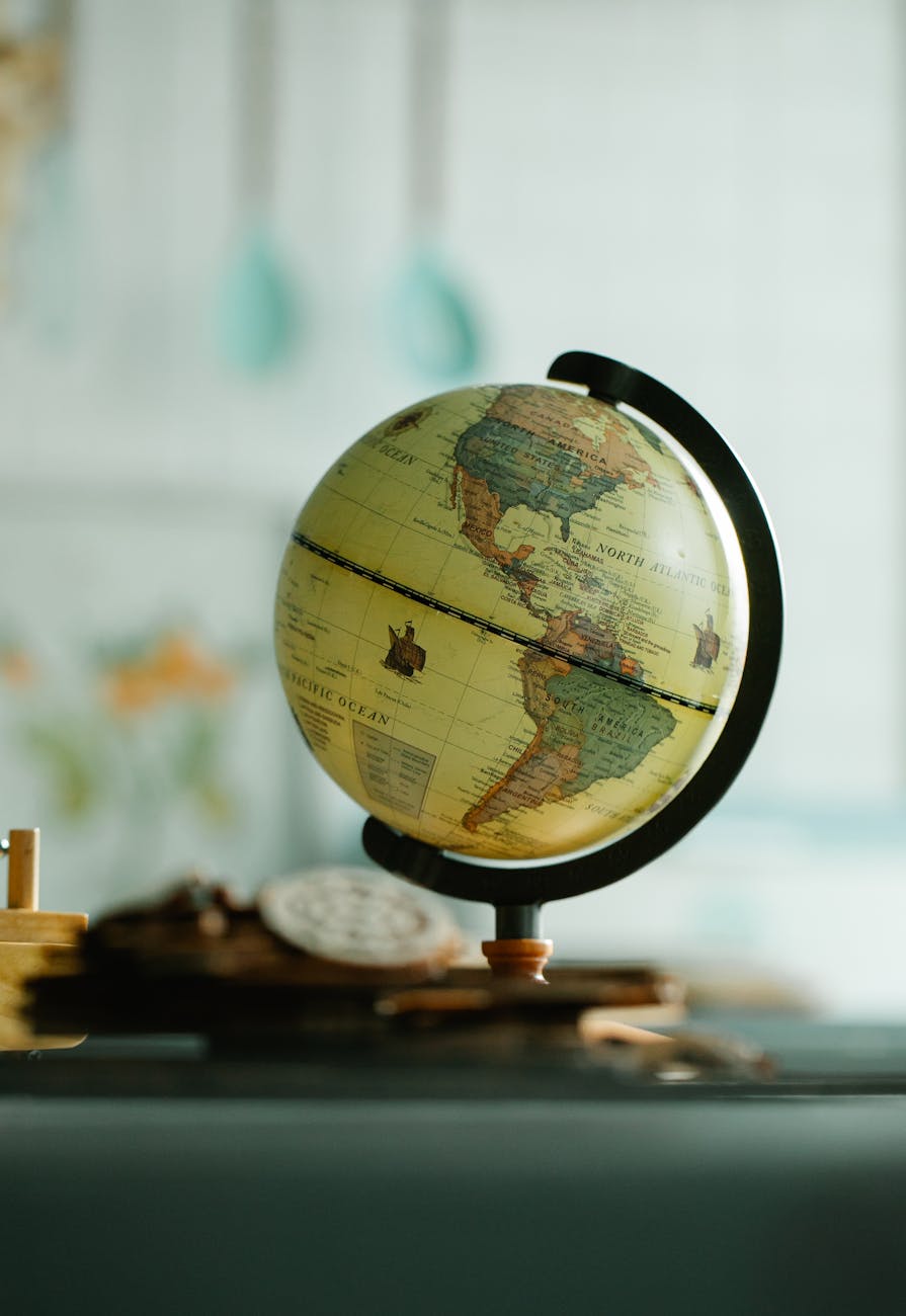 globe on a desk