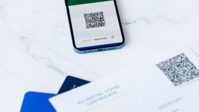 black mobile phone in tilt shift lens