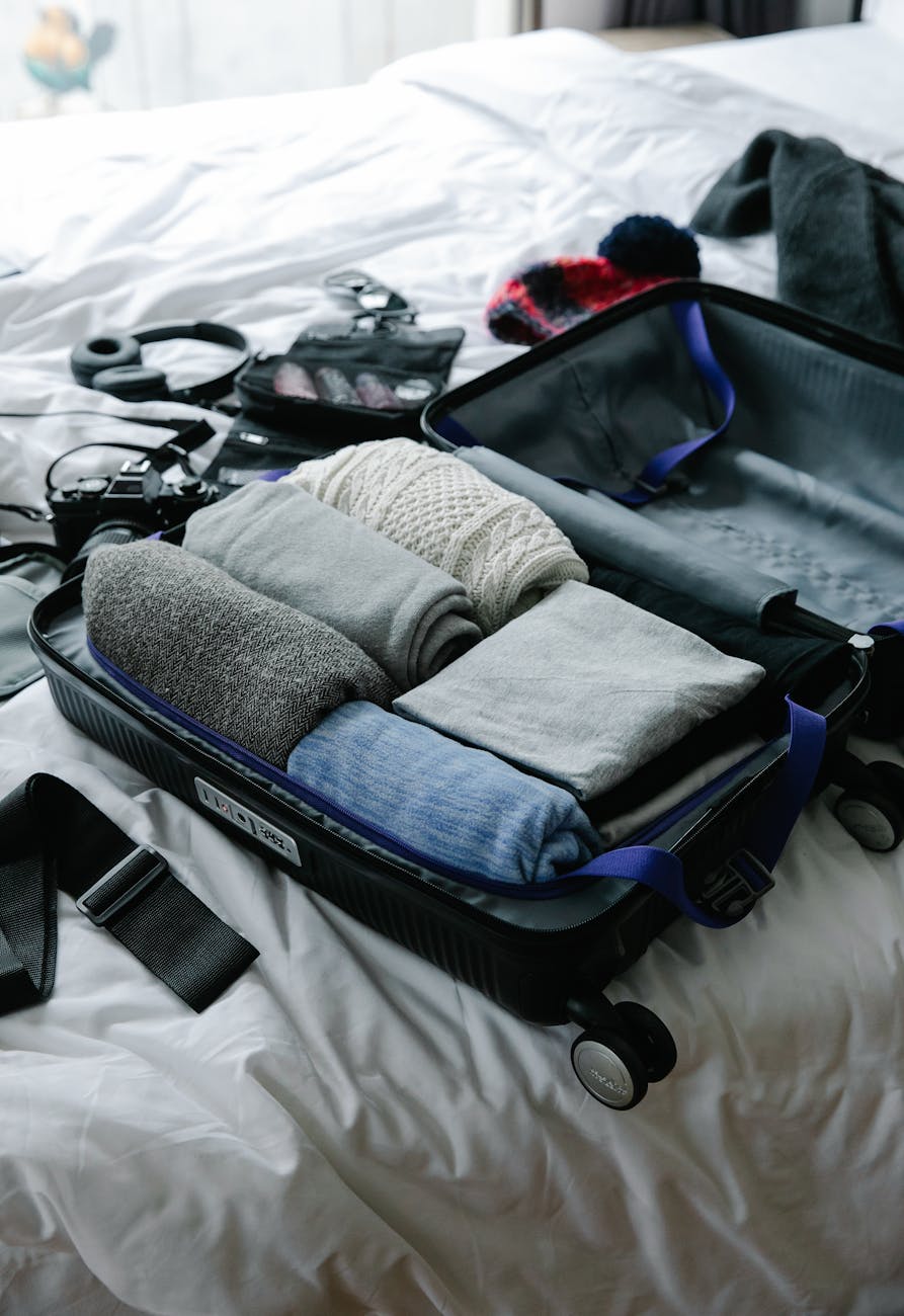 packing suitcase for traveling