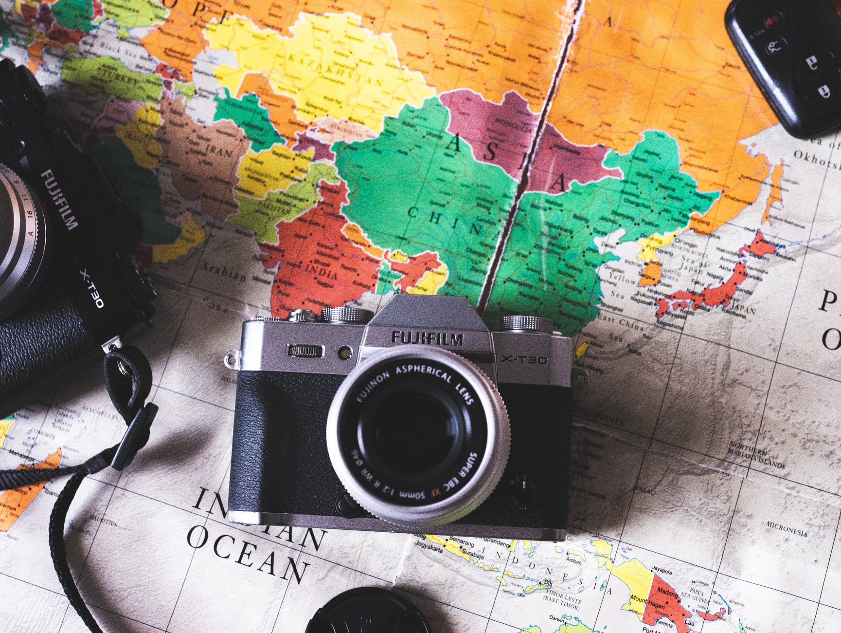 cameras on a map