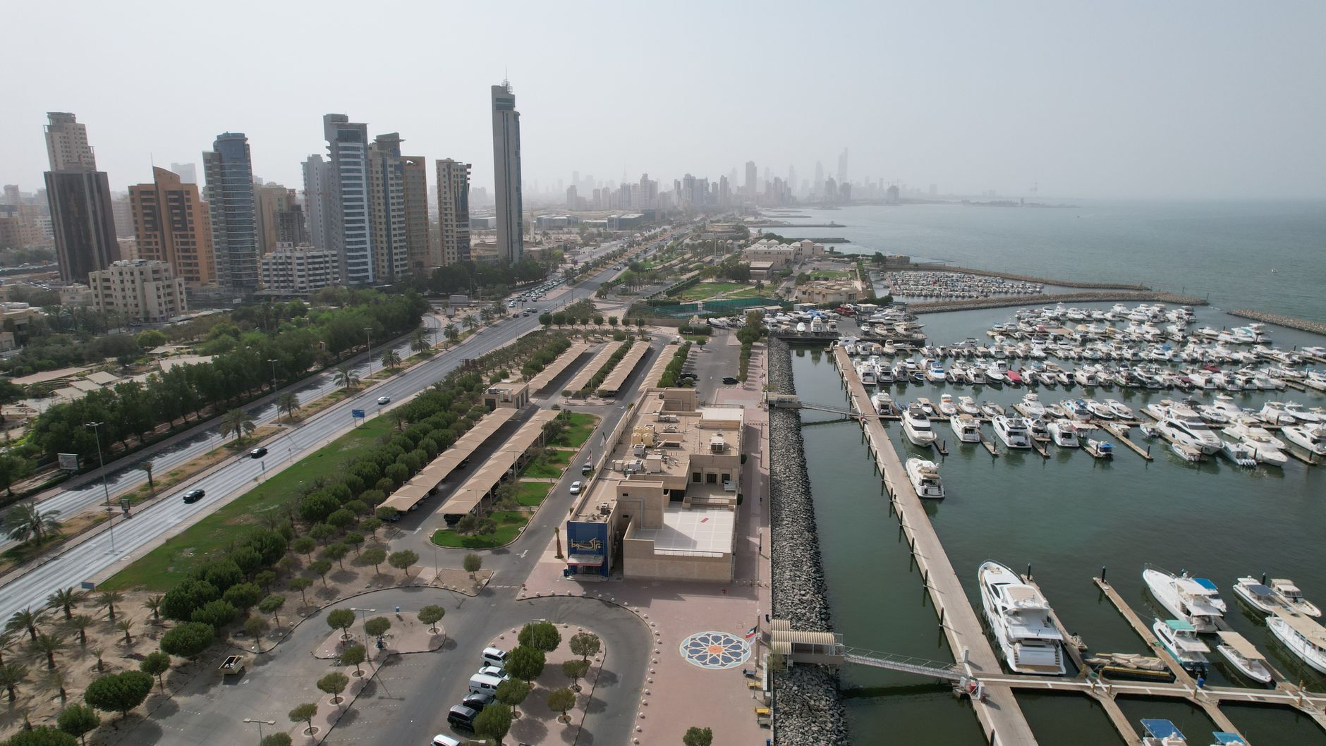 bird eye view of kuwait